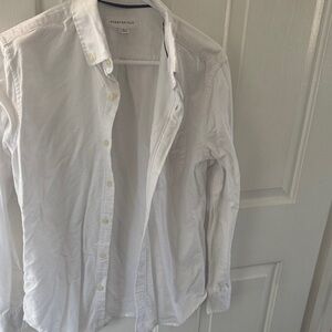 Aeropostale Men's Crisp White Button Down Shirt